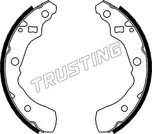 Trusting 026.349 - Комплект тормозных колодок, барабанные autospares.lv