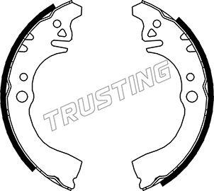 Trusting 026.344 - Комплект тормозных колодок, барабанные autospares.lv