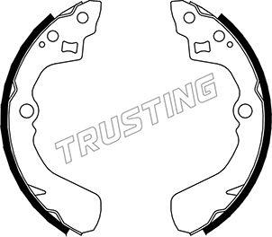 Trusting 026.345 - Комплект тормозных колодок, барабанные autospares.lv