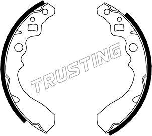 Trusting 026.340 - Комплект тормозных колодок, барабанные autospares.lv