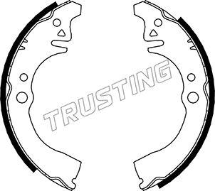 Trusting 026.343 - Комплект тормозных колодок, барабанные autospares.lv