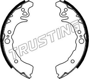 Trusting 026.347 - Комплект тормозных колодок, барабанные autospares.lv