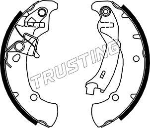 Trusting 026.353 - Комплект тормозных колодок, барабанные autospares.lv