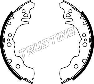 Trusting 026.352 - Комплект тормозных колодок, барабанные autospares.lv