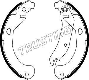 Trusting 027.011 - Комплект тормозных колодок, барабанные autospares.lv