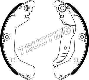 Trusting 027.013 - Комплект тормозных колодок, барабанные autospares.lv