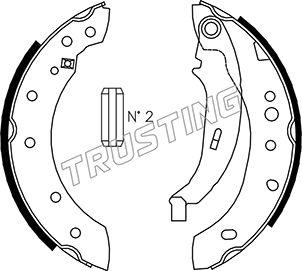 Trusting 079.195 - Комплект тормозных колодок, барабанные autospares.lv