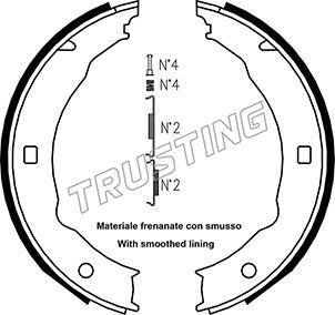 Trusting 079.193K - Комплект тормозов, ручник, парковка autospares.lv