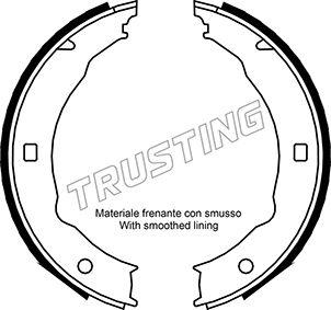 Trusting 079.193 - Комплект тормозов, ручник, парковка autospares.lv