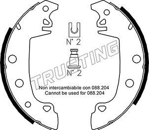 Trusting 079.187 - Комплект тормозных колодок, барабанные autospares.lv