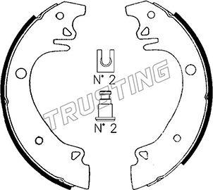 Trusting 079.178 - Комплект тормозных колодок, барабанные autospares.lv