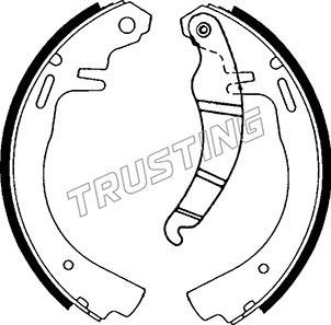 Trusting 073.149 - Комплект тормозных колодок, барабанные autospares.lv