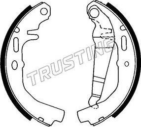 Trusting 073.158 - Комплект тормозных колодок, барабанные autospares.lv