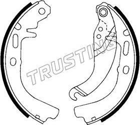 Trusting 073.161 - Комплект тормозных колодок, барабанные autospares.lv