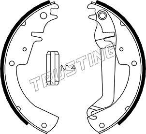 Trusting 073.174 - Комплект тормозных колодок, барабанные autospares.lv