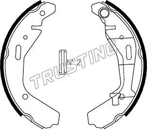 Trusting 073.176 - Комплект тормозных колодок, барабанные autospares.lv