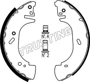 Trusting 073.171 - Комплект тормозных колодок, барабанные autospares.lv