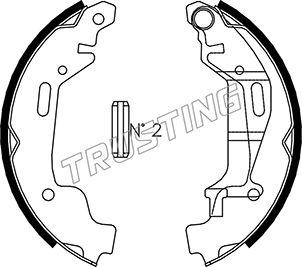 Trusting 073.172 - Комплект тормозных колодок, барабанные autospares.lv