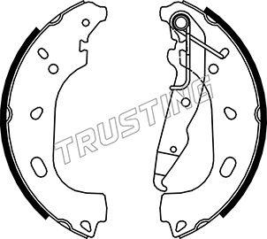 Trusting 073.177 - Комплект тормозных колодок, барабанные autospares.lv