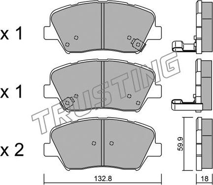 MK Kashiyama D11283M - Тормозные колодки, дисковые, комплект autospares.lv