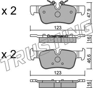 Trusting 1062.0 - Тормозные колодки, дисковые, комплект autospares.lv