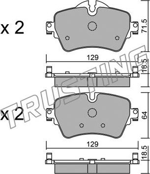 Trusting 1037.0 - Тормозные колодки, дисковые, комплект autospares.lv