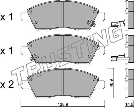 Trusting 1079.0 - Тормозные колодки, дисковые, комплект autospares.lv