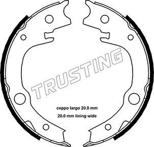 Trusting 115.315 - Комплект тормозов, ручник, парковка autospares.lv