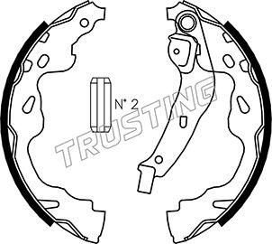 Trusting 115.310 - Комплект тормозных колодок, барабанные autospares.lv