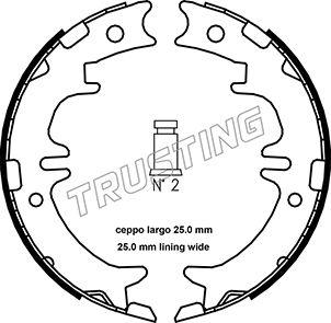 Trusting 115.311 - Комплект тормозов, ручник, парковка autospares.lv