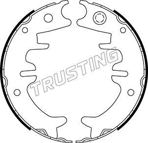 Trusting 115.330 - Комплект тормозов, ручник, парковка autospares.lv