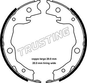 Trusting 115.322 - Комплект тормозов, ручник, парковка autospares.lv
