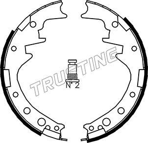 Trusting 115.249 - Комплект тормозных колодок, барабанные autospares.lv