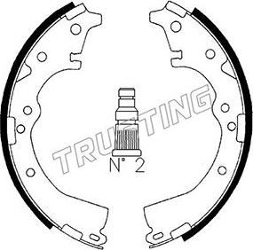 Trusting 115.269 - Комплект тормозных колодок, барабанные autospares.lv