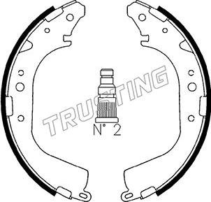 Trusting 115.268 - Комплект тормозных колодок, барабанные autospares.lv