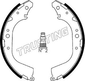 Trusting 115.288 - Комплект тормозных колодок, барабанные autospares.lv