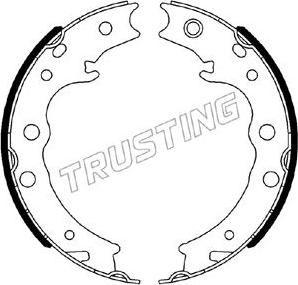 Trusting 110.344 - Комплект тормозов, ручник, парковка autospares.lv