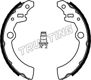 Trusting 110.335 - Комплект тормозных колодок, барабанные autospares.lv