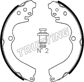 Trusting 110.332 - Комплект тормозных колодок, барабанные autospares.lv