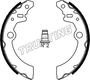 Trusting 111.246 - Комплект тормозных колодок, барабанные autospares.lv