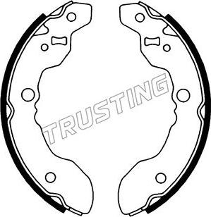 Trusting 111.241 - Комплект тормозных колодок, барабанные autospares.lv