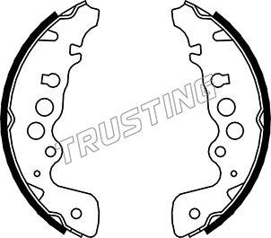 Trusting 111.243 - Комплект тормозных колодок, барабанные autospares.lv