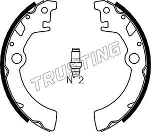 Trusting 111.242 - Комплект тормозных колодок, барабанные autospares.lv