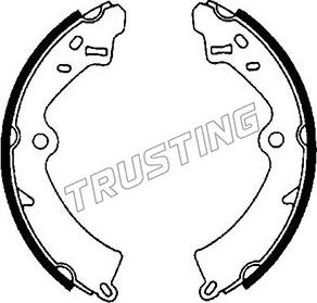 Trusting 111.228 - Комплект тормозных колодок, барабанные autospares.lv