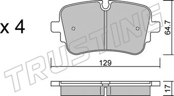 Trusting 1130.1 - Тормозные колодки, дисковые, комплект autospares.lv