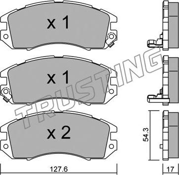 Trusting 137.0 - Тормозные колодки, дисковые, комплект autospares.lv