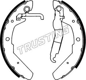 Trusting 124.279 - Комплект тормозных колодок, барабанные autospares.lv