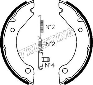 Trusting 127.267K - Комплект тормозов, ручник, парковка autospares.lv