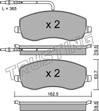 Trusting 864.0 - Тормозные колодки, дисковые, комплект autospares.lv