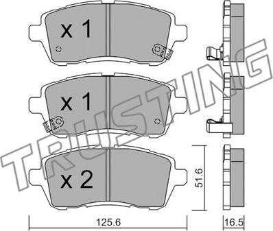 Trusting 809.1 - Тормозные колодки, дисковые, комплект autospares.lv